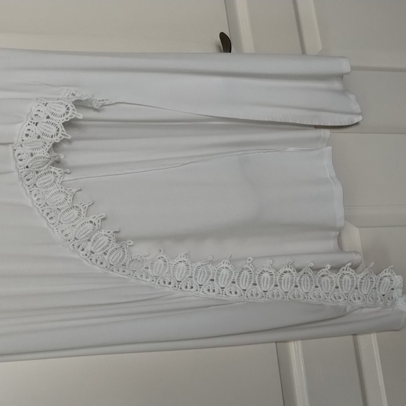 Cato Est 1946 white very hi-low white crochet bottom blouse size XL - Picture 2 of 7